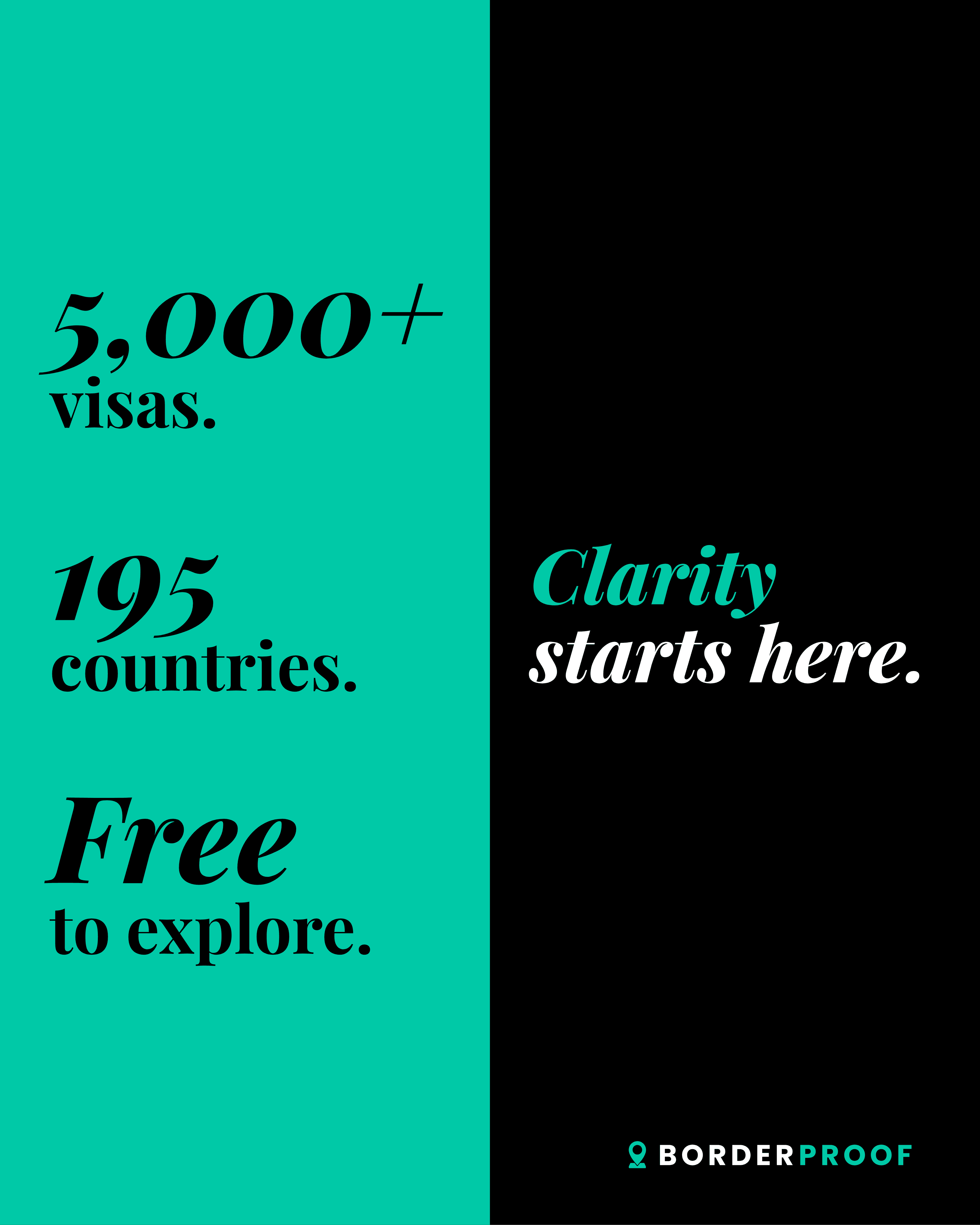 5,000+ visas. 195 countries. Free to explore. Clarity starts here.